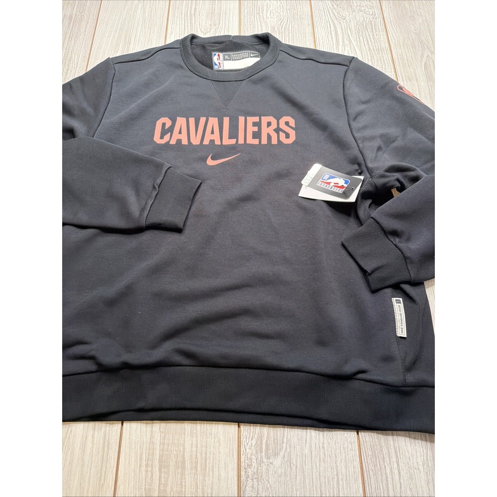 New Nike Men's Cleveland Cavaliers NBA Crew Sweatshirt Size XL Black Pink